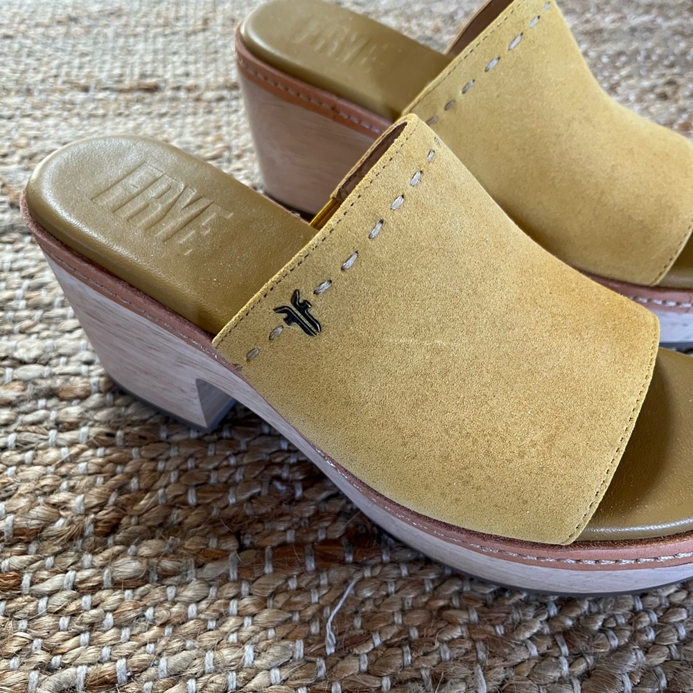 Yellow Suede Women's Mules